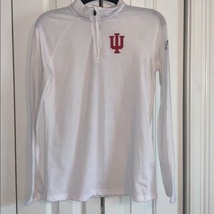 Adidas Indiana University Long Sleeved Quarter Zip